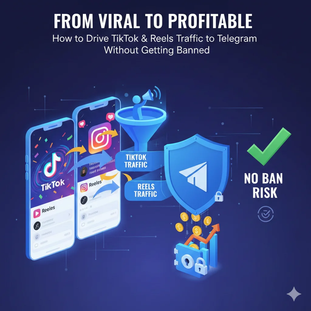 From Viral to Profitable how to Drive TikTok y Reels Traffic to Telegram Without Getting Banned