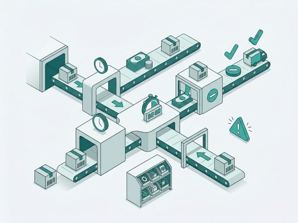 Telegram store automation workflow showing automated orders, inventory updates, and support routing