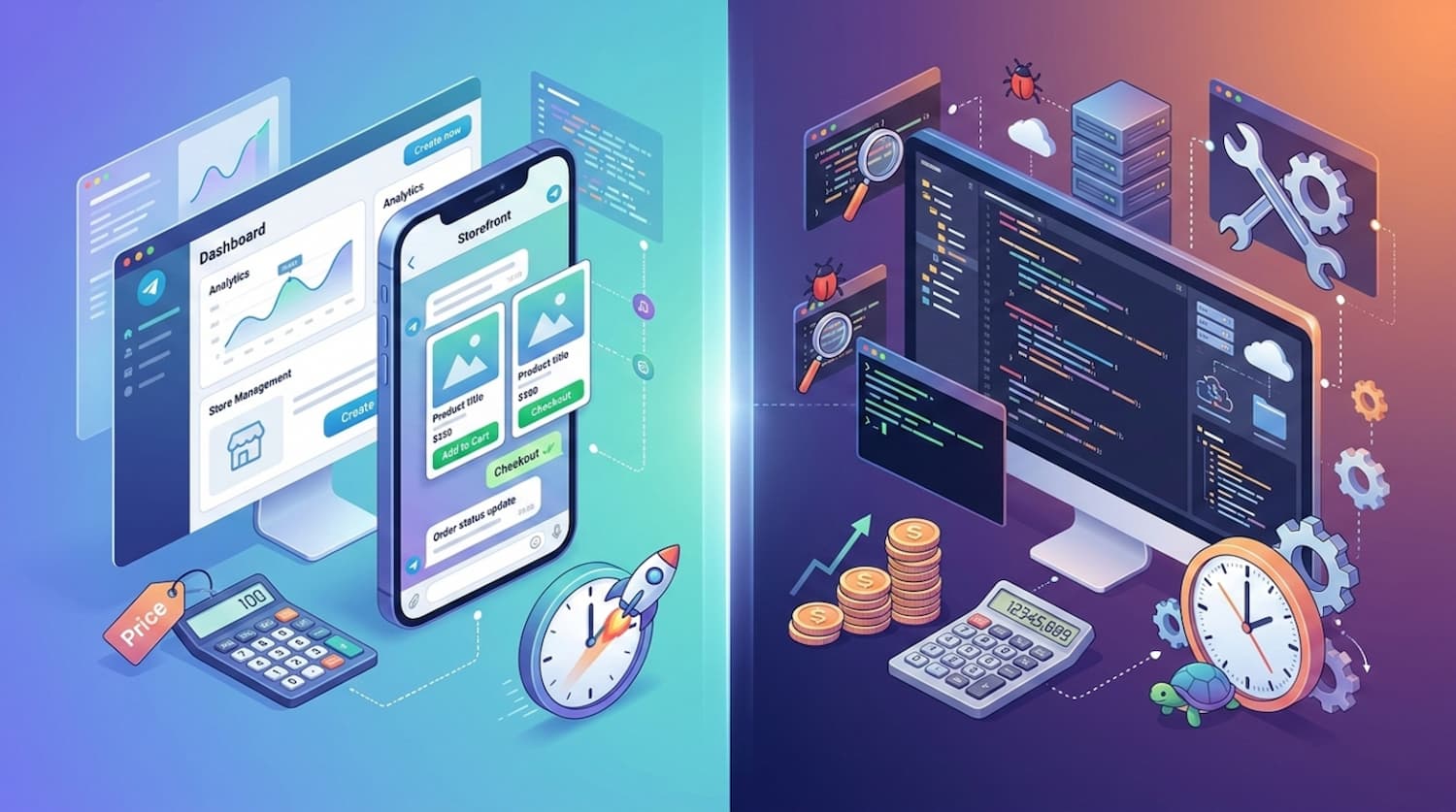 Trapyfy vs Custom Telegram Bot Development: Telegram Bot Development Cost, Speed and Maintenance