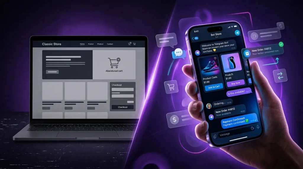 High-risk sellers on Telegram moving from traditional ecommerce to a more direct Telegram-based sales flow